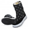 Women Winter Plush Warm Lined Hook Loop Flat Snow Boots