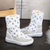 Women Winter Plush Warm Lined Hook Loop Flat Snow Boots