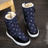 Women Winter Plush Warm Lined Hook Loop Flat Snow Boots