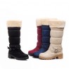 Large Size Women Buckle Fur Lined Long Boots