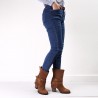 Big Size Women Comfy Suede Buckle Mid-Calf High Heel Boots