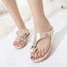 Rhinestones Buckle Comfortable Clip Toe Flip Flops Flat Sandals