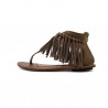 Tassel Clip Toe Bohemia Vintage Zipper Gladiators For Women