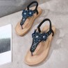 Summer Women Flowers Flip Flops Soft Flat Beach Sandals