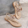 Summer Women Flowers Flip Flops Soft Flat Beach Sandals