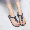 Bohemia Elastic Rhinestone Holiday Beach Flat Casual Sandals