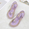 Bohemia Elastic Rhinestone Holiday Beach Flat Casual Sandals