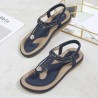 Bohemia Elastic Rhinestone Holiday Beach Flat Casual Sandals