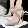 Hollo Out Pointed Toe High Heel Strappy Bandage Sexy European Style Pumps