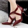 Hollo Out Pointed Toe High Heel Strappy Bandage Sexy European Style Pumps