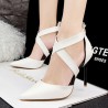 Hollo Out Pointed Toe High Heel Strappy Bandage Sexy European Style Pumps