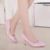 Candy Color Office Lady Pointed Toe Slip On Thin High Heel Pumps