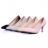 Candy Color Office Lady Pointed Toe Slip On Thin High Heel Pumps