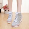 Womens Fashion Sequined Suede Platform Wedges Pumps Large Size Shoes