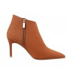 Suede Rivet Pointed Toe Ankle Boots High Heel Vintage Pumps