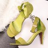 Suede Pure Color Buckle Peep Toe Office Lady High Heel Pumps