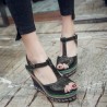 Extra Size Colorful Peep Toe Lady Platform Sandals