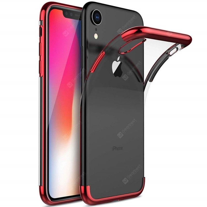 Slim Shock Clear TPU Plating Case Cover for iPhone XR