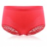 Sexy Hip Lifting Lace Back Seamfree Ice Silk Mid Waist Panties