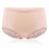 Sexy Hip Lifting Lace Back Seamfree Ice Silk Mid Waist Panties