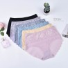 Seamless Ice Silk Lace Breathable Mid Waisted Panties