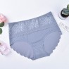 Seamless Ice Silk Lace Breathable Mid Waisted Panties