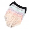 Lace-trim Seamless Cotton Crotch Low Rise Panties