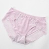 Lace-trim Seamless Cotton Crotch Low Rise Panties