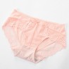 Lace-trim Seamless Cotton Crotch Low Rise Panties