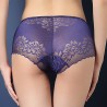 Embroidered Lace Breathable Hip Lifting Mid Waist Panties