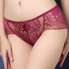 Embroidered Lace Breathable Hip Lifting Mid Waist Panties