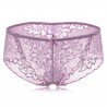 Embroidered Lace Breathable Hip Lifting Mid Waist Panties