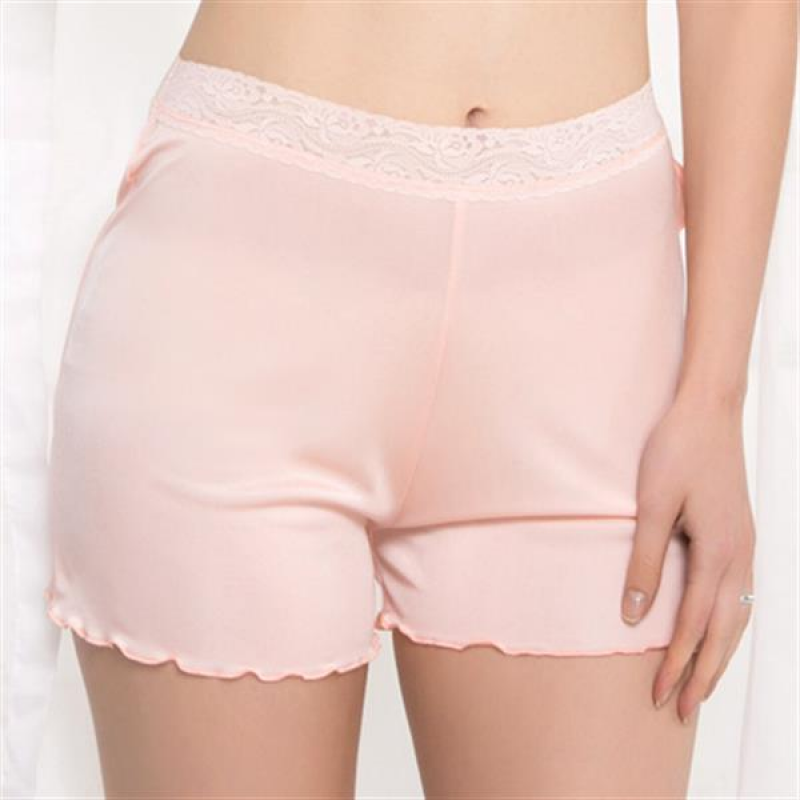 Comfortable Silk Soft Lace-trim Breathable Boyshorts For Women