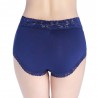 Plus Size High Waist Cotton Lace-trim Hip Lifting Panties