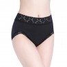 Plus Size High Waist Cotton Lace-trim Hip Lifting Panties