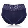 Plus Size High Waist Cotton Lace-trim Hip Lifting Panties