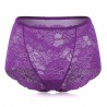 Lace-trim Flounces Hip-lifting Seamless Elastic Mid Waisted Panties