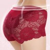 Lace-trim Flounces Hip-lifting Seamless Elastic Mid Waisted Panties