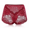 Lace-trim Flounces Hip-lifting Seamless Elastic Mid Waisted Panties