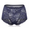 Lace-trim Flounces Hip-lifting Seamless Elastic Mid Waisted Panties