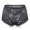 Lace-trim Flounces Hip-lifting Seamless Elastic Mid Waisted Panties