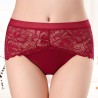 Lace Embroidered Hollow Breathable Mid Waist Panties