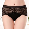 Lace Embroidered Hollow Breathable Mid Waist Panties