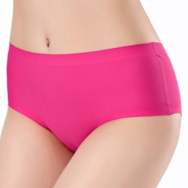 Breathable Ice Silk Seamless Hip Lifting Mid Waist Panties