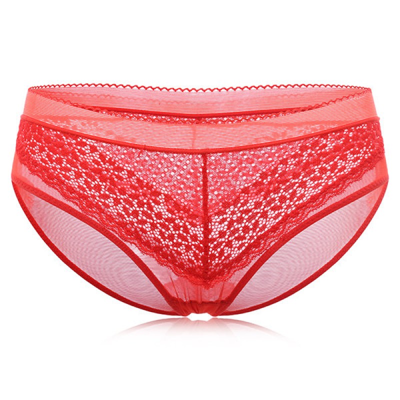 Sexy See Through Mesh Breathable Mid Waist Panties For Women