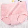 Plus Size High Waisted Cotton Lace Full Hip Panties