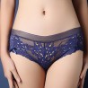 Flower Embroidery Lace Low Cut Seamless Pure Cotton Panties