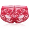 Flower Embroidery Lace Low Cut Seamless Pure Cotton Panties