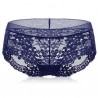 Flower Embroidery Lace Low Cut Seamless Pure Cotton Panties