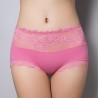 Cotton Lace-trim Hip Lifting Soft Mid Rise Panties